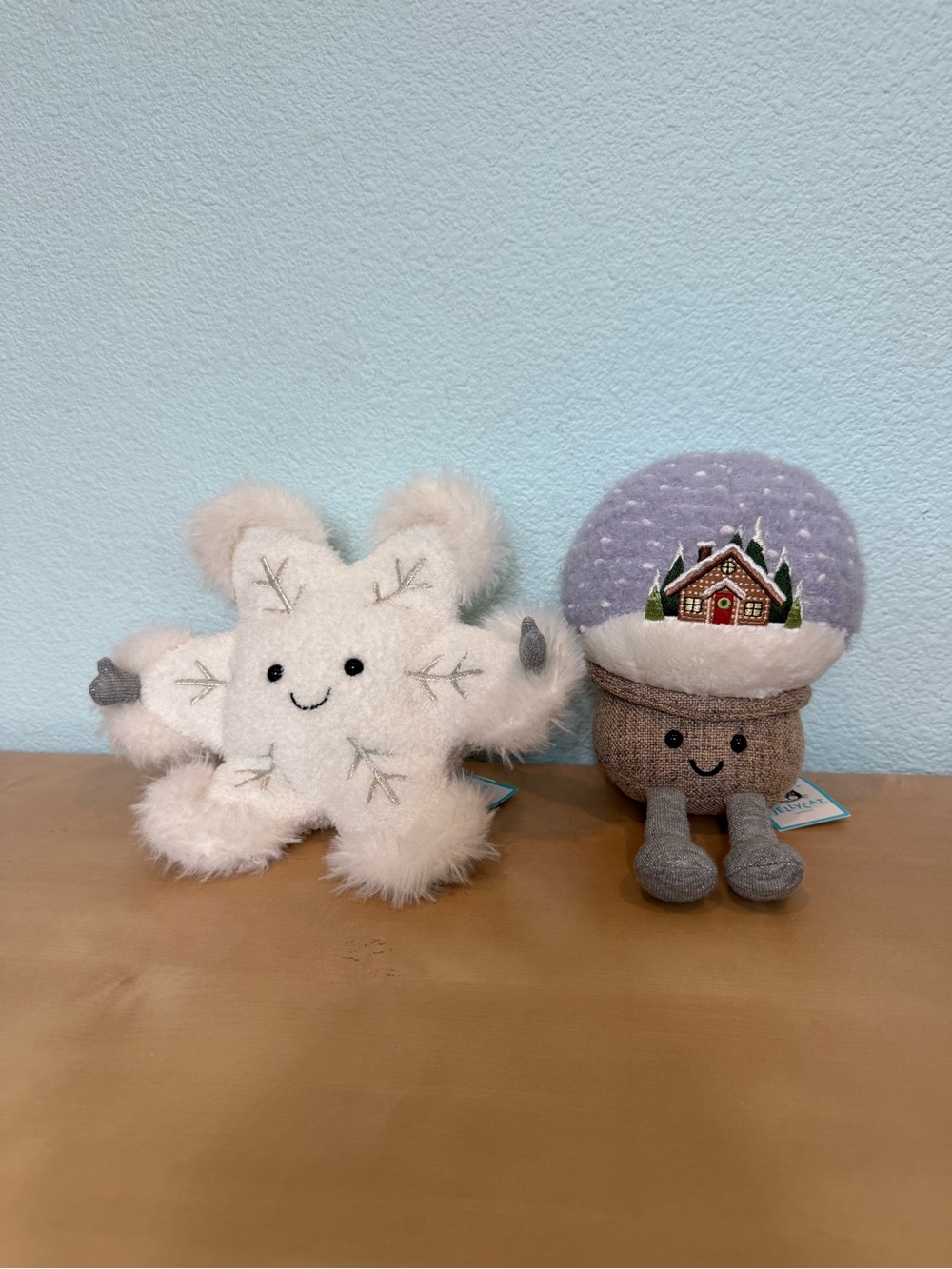 BNWT Jellycat Snowflake and Snow Globe Bundle